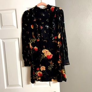 NWT Zara floral print mini dress